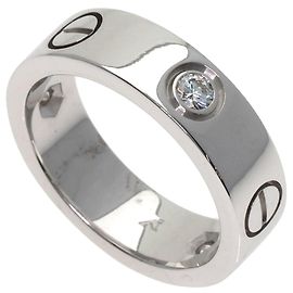 Anillo Love Cartier en oro blanco de 18K con medio diamante
