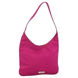 Borsa a Spalla ETRO in Nylon Rosa Argento Auth 174701A