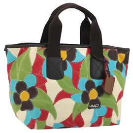 BALLY Borsa a mano in tela multicolore oro Auth ARZ038