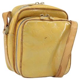 LOUIS VUITTON Borsa a spalla Wooster Monogram Vernis Grigio M91036 LV Auth AMZ478