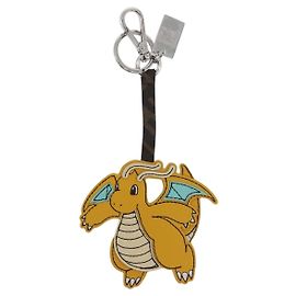 FENDI x FRGMT x POKMON Dragonite Portachiavi in pelle Giallo Argento Auth 158603SM
