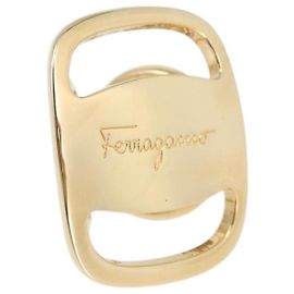 Vala Ring aus Metall Gold Salvatore Ferragamo Auth 174691A