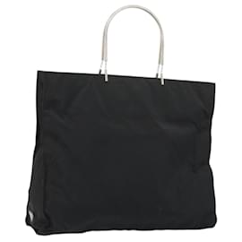 Borsa Tote Prada in nylon nera Auth 174737