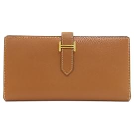 Cartera Hermès Bearn Soufflé en oro