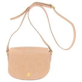 Borsa a spalla in pelle rosa Longchamp