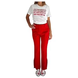 Pantalones rojos de corte recto Msgm