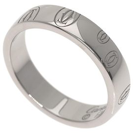 Anel de banda em ouro branco 18K Cartier Feliz Aniversário