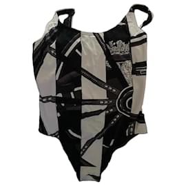 Costume da bagno Hermès con motivo grafico bianco e nero