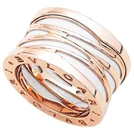 Bulgari 'B.Zero1 Zaha Hadid' Ring aus Roségold und weißer Keramik.