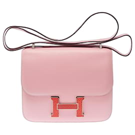 Borsa HERMES Constance in Pelle Rosa - 103441 - Hermès