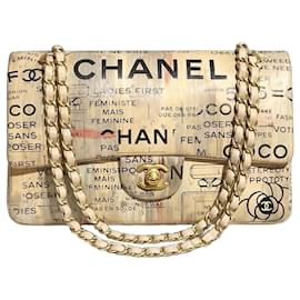 CHANEL 15S GRAFFITI BORSA CLASSICA MEDIA A DOPPIO PLETTO - Chanel