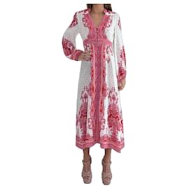 Robe midi Zimmermann Bells Paisley rouge en lin