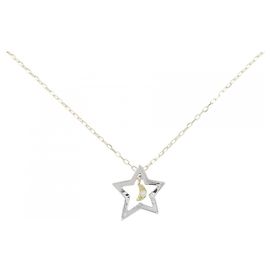 Autre Marque K14WG K18 Diamant-Halskette