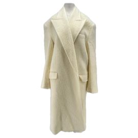 Autre Marque Blazer largo ecru de lana