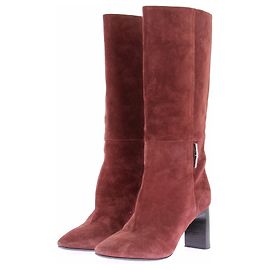 Botas Longchamp de ante rojas talla 37