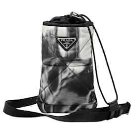 Funda para smartphone con correa de Re-Nylon y placa de logo triangular Prada