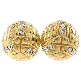 Orecchini a clip in oro matelassé vintage Chanel