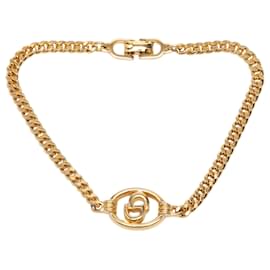 Bracciale in oro placcato con logo CD Dior