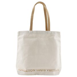Bolsa Tote Fondation em lona branca Louis Vuitton