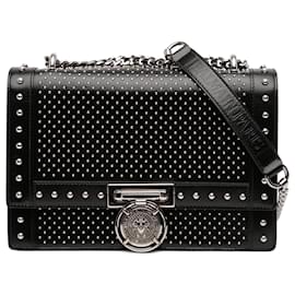 Borsa a spalla BBox 20 in pelle nera con borchie Balmain