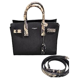 Borsa Saint Laurent Sac de Jour Nera Pelle Serpente