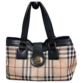 Borsa Burberry Check in Tela e Pelle