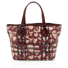 Borsa Burberry Nova Check Cuori Dipinti