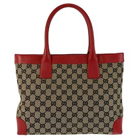 Gucci GG Canvas Leder Tragetasche