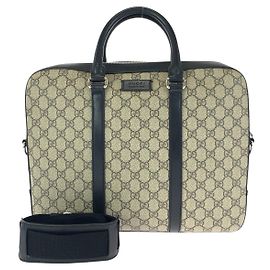 Borsa da lavoro in tela GG Supreme in pelle Gucci