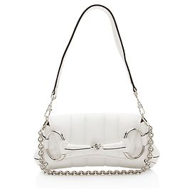 Borsa a spalla piccola in pelle di vitello con catena Horsebit Gucci