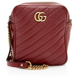 Bolso de hombro rectangular mini GG Marmont de cuero Matelassé Gucci