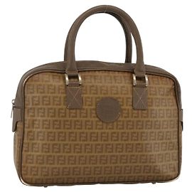 Fendi Beige Zucchino Canvas Handtasche Auth ka3802