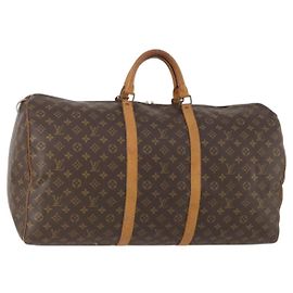 LOUIS VUITTON Monogram Keepall 60 Boston Bag M41422 LV Auth 167184