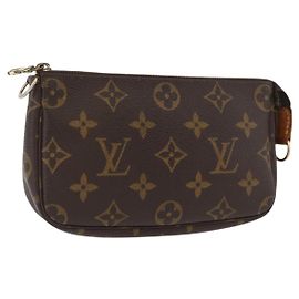 LOUIS VUITTON Mini Pochette Accessori Monogram Pouch M58009 LV Auth BAZ466