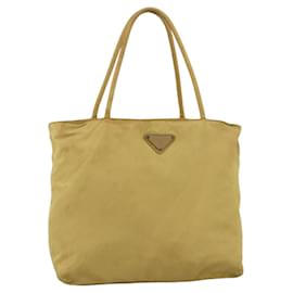 PRADA Borsa a mano in nylon gialla argento autentica 174791
