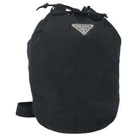 PRADA Borsa a Spalla in Nylon Nera Argento Autentica bs34263