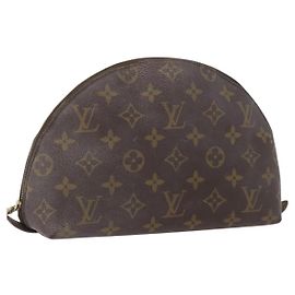 LOUIS VUITTON Monogramm Kosmetiktasche Demi Ronde M47520 LV Auth INZ014