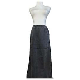 Falda de lana vintage Issey Miyake gris M