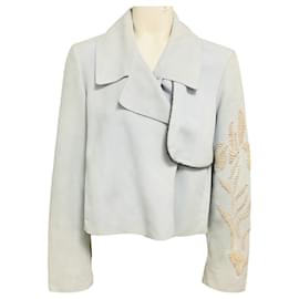 Chaqueta de cordero de ante azul claro Rocco Ragni - Autre Marque