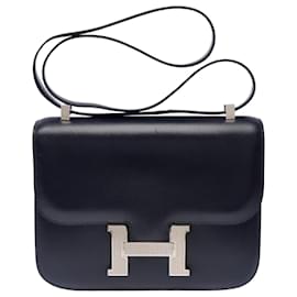 Bolso HERMES Constance en Cuero Azul Marino - 103443 - Hermès
