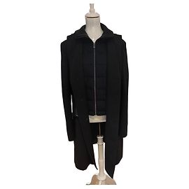 Autre Marque Cappotto lungo nero in lana BOSS slim fit