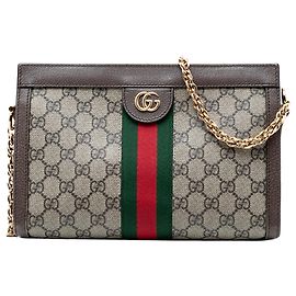 Gucci Beige Piccolo GG Supreme Web Ophidia Catena Crossbody