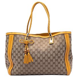 Tote Bella GG Canvas Media Beige di Gucci
