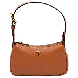 Borsa a Spalla Mini Aphrodite in Pelle Marrone Gucci