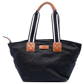 Borsa tote in nylon nero GG di Gucci