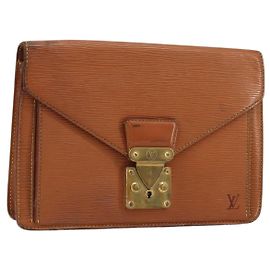 LOUIS VUITTON Bolso de Mano Dragonne Epi Serie Zipangu Oro M52618 LV Auth YKZ1131
