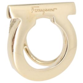 Gancini-Ring aus Metall in Gold Salvatore Ferragamo Auth 174694A