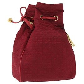 Pochette Canage in Nylon Rosso Oro Auth AMZ069 Christian Dior