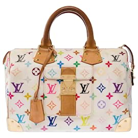 LOUIS VUITTON Speedy Tasche aus Weißem Canvas - 103457