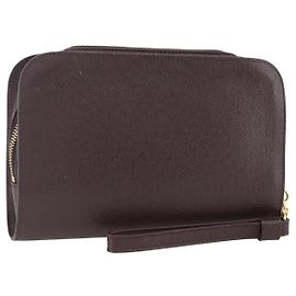 LOUIS VUITTON Taiga Baikal Clutch Bag Acajou M30186 LV Auth AMZ144